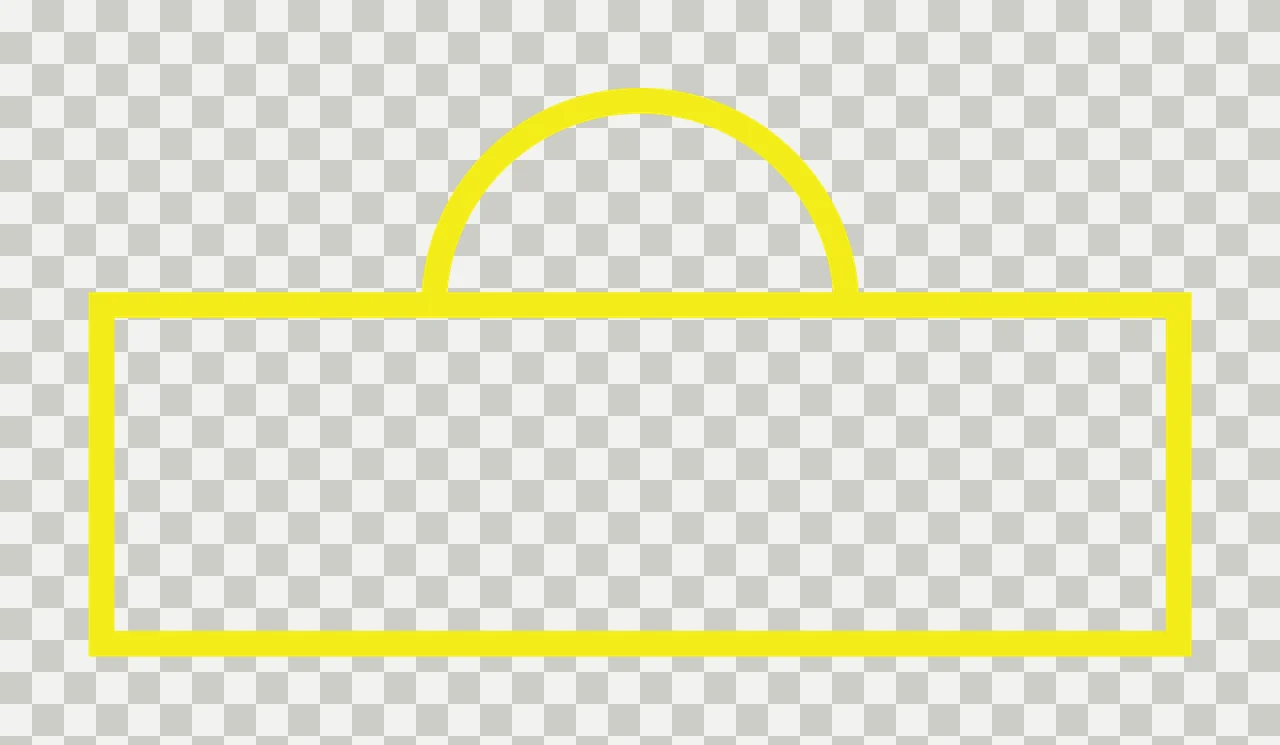 Black Outline Of A Rectangle With Rounded Top semicircle line transparency and detail preview thumbnail