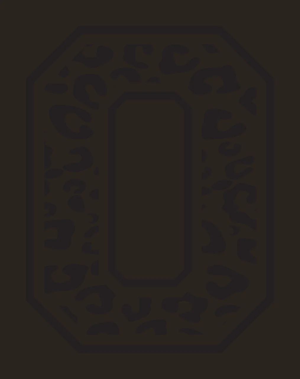 Black Varsity Half Font Leopard Character 18 print animal cheetah contrast preview thumbnail