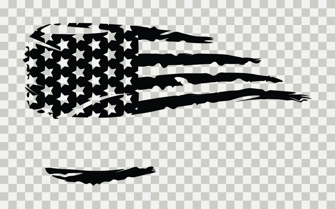 Flag Horizontal With Stars And Stripes black star stripe silhouette transparency and detail preview thumbnail