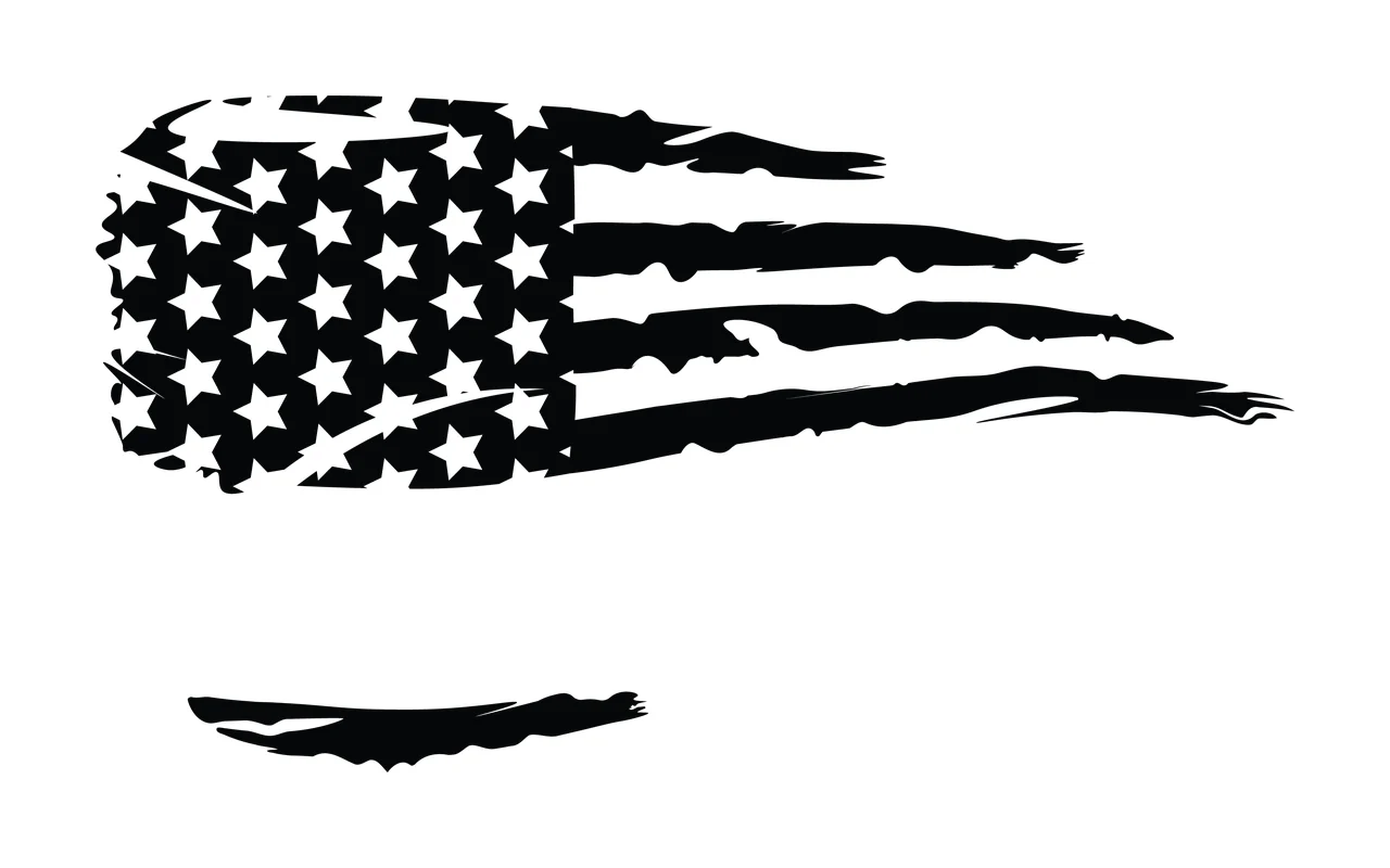 Flag Horizontal With Stars And Stripes black star stripe silhouette