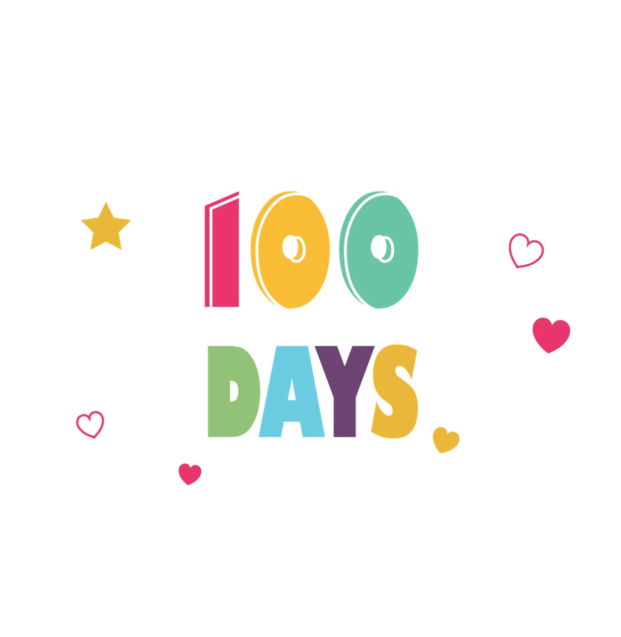 Can Glass Wrap 100 Days Text Decorating