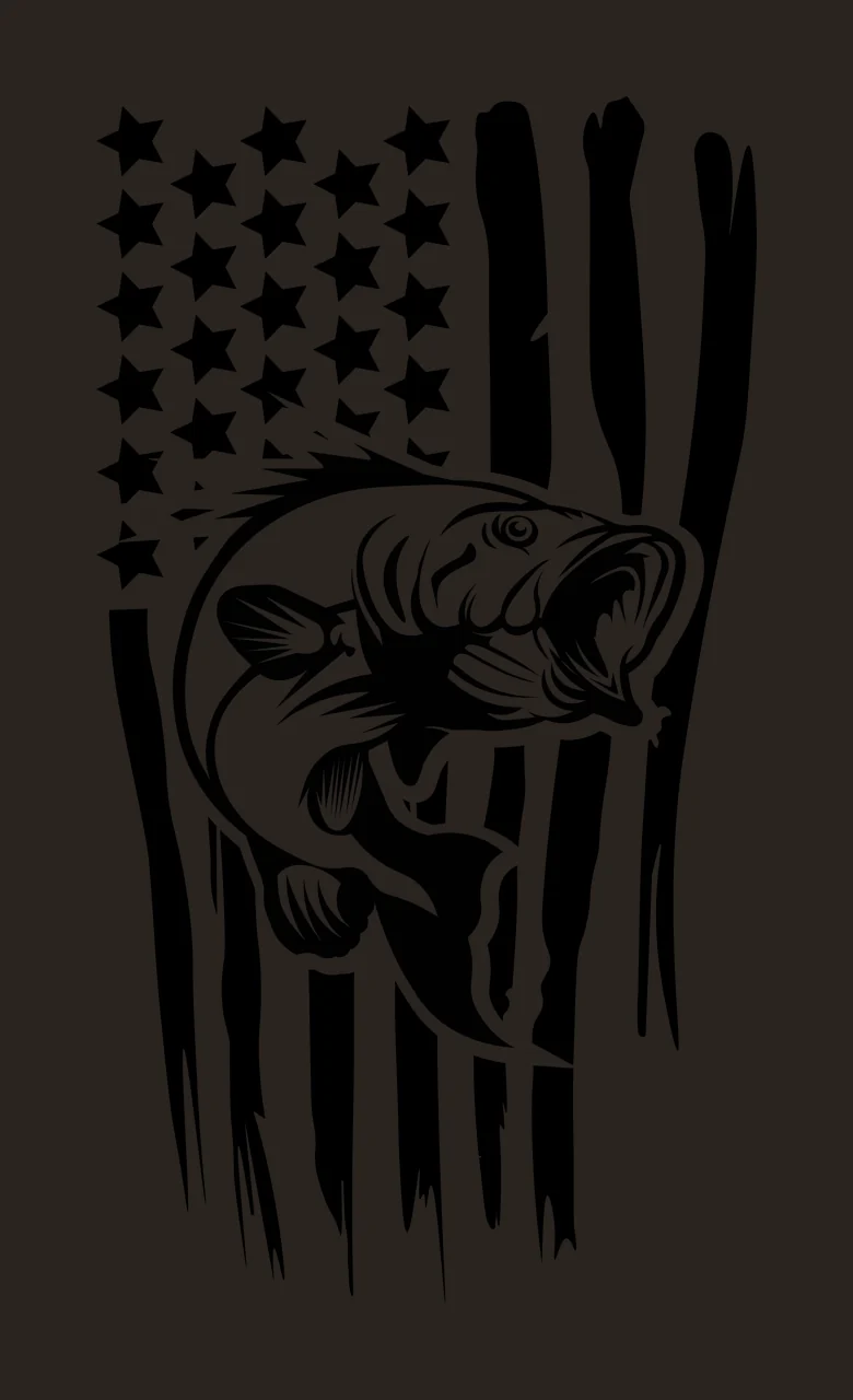 Fish Jumping Before Flag Graphic and swimming stars stripes contrast preview thumbnail