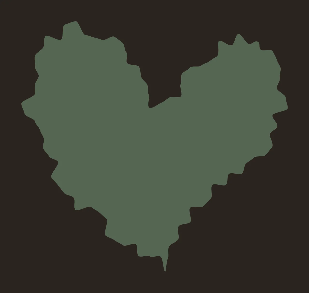 Rough Jagged Edged Heart Shape forming edges distressed black contrast preview thumbnail