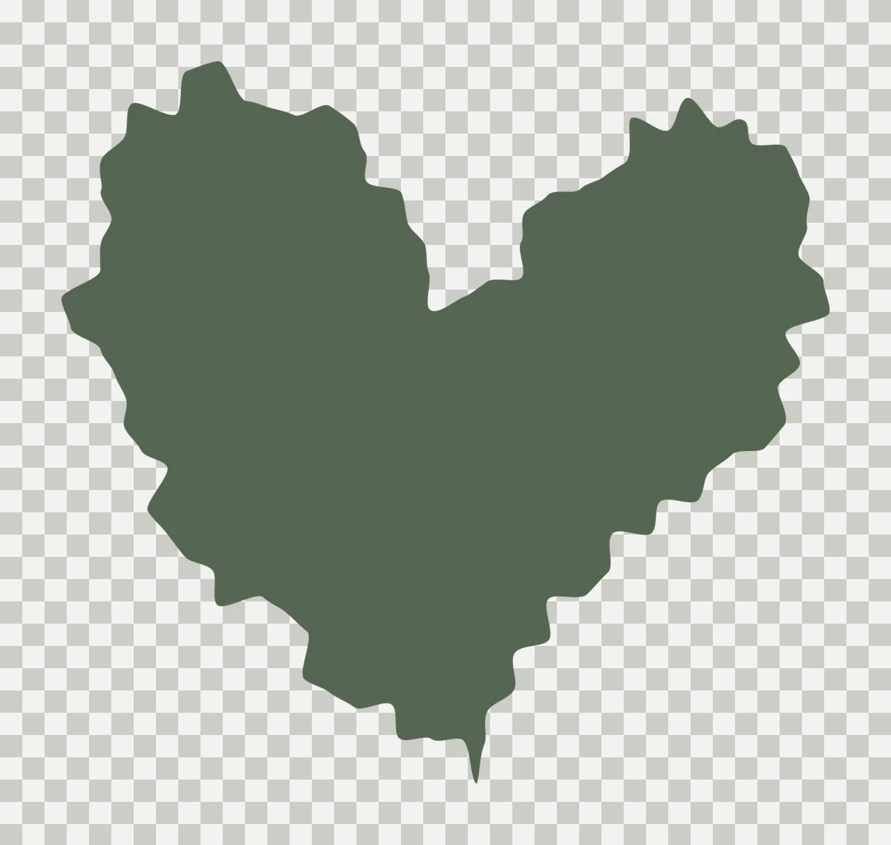 Rough Jagged Edged Heart Shape forming edges distressed black transparency and detail preview thumbnail
