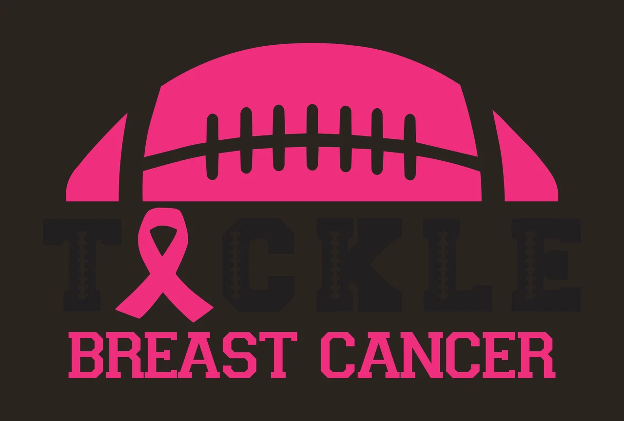 Tackle Breast Cancer Football Sport Graphic text display ribbon contrast preview thumbnail