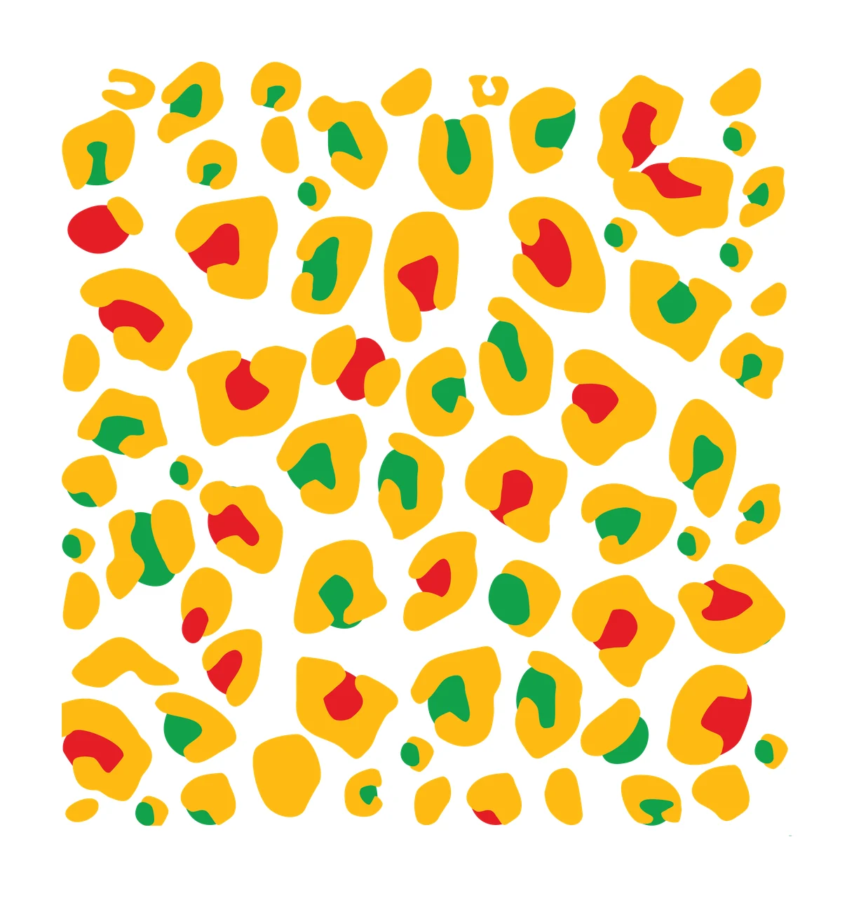 Black And White Repeating Leopard Pattern spotted shapes graphic