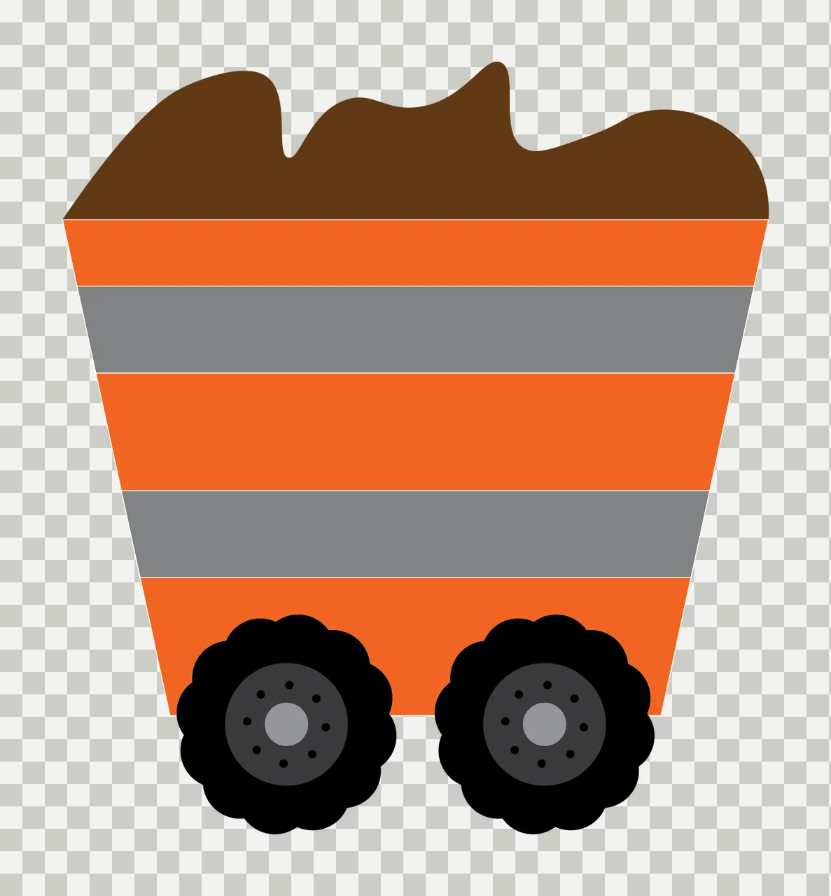 Silhouette Of A Bucket Containing Fluffy Items object black transparency and detail preview thumbnail