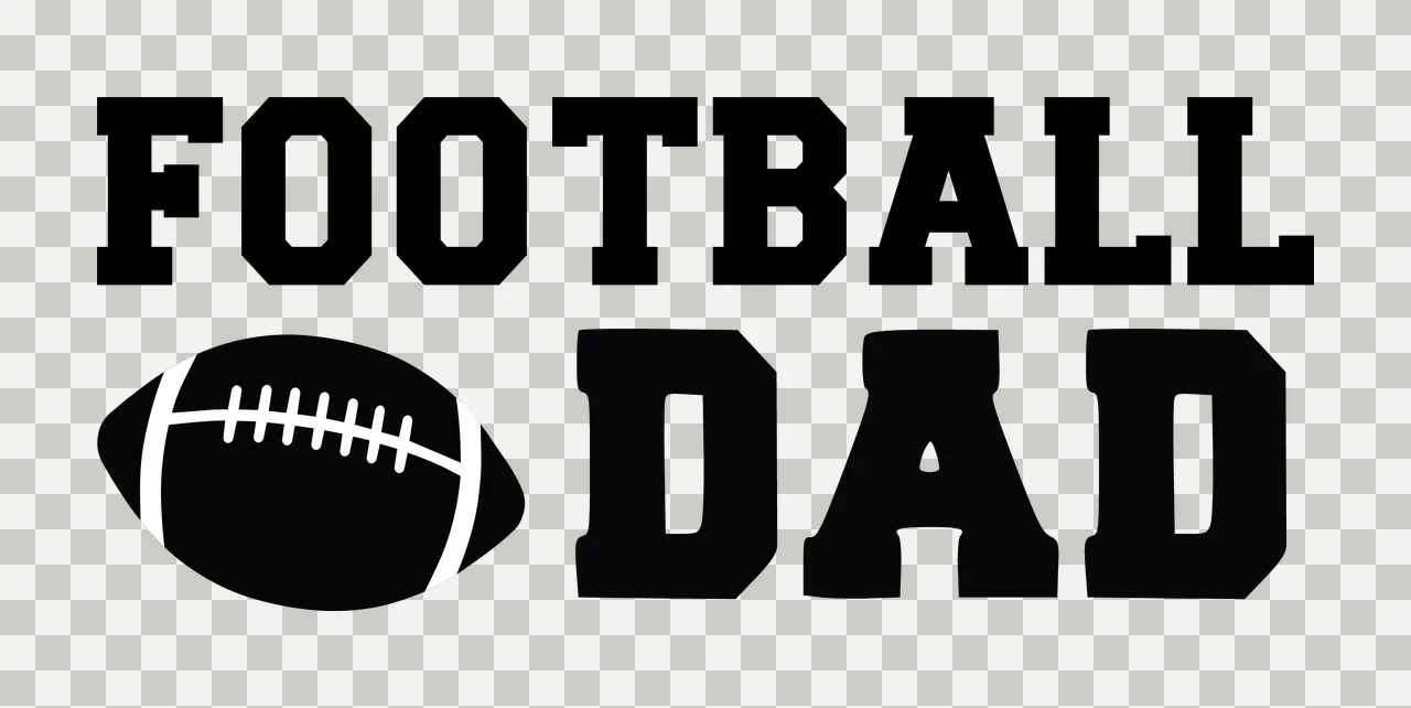 Football Dad Text With Typography And Stencil transparency and detail preview thumbnail
