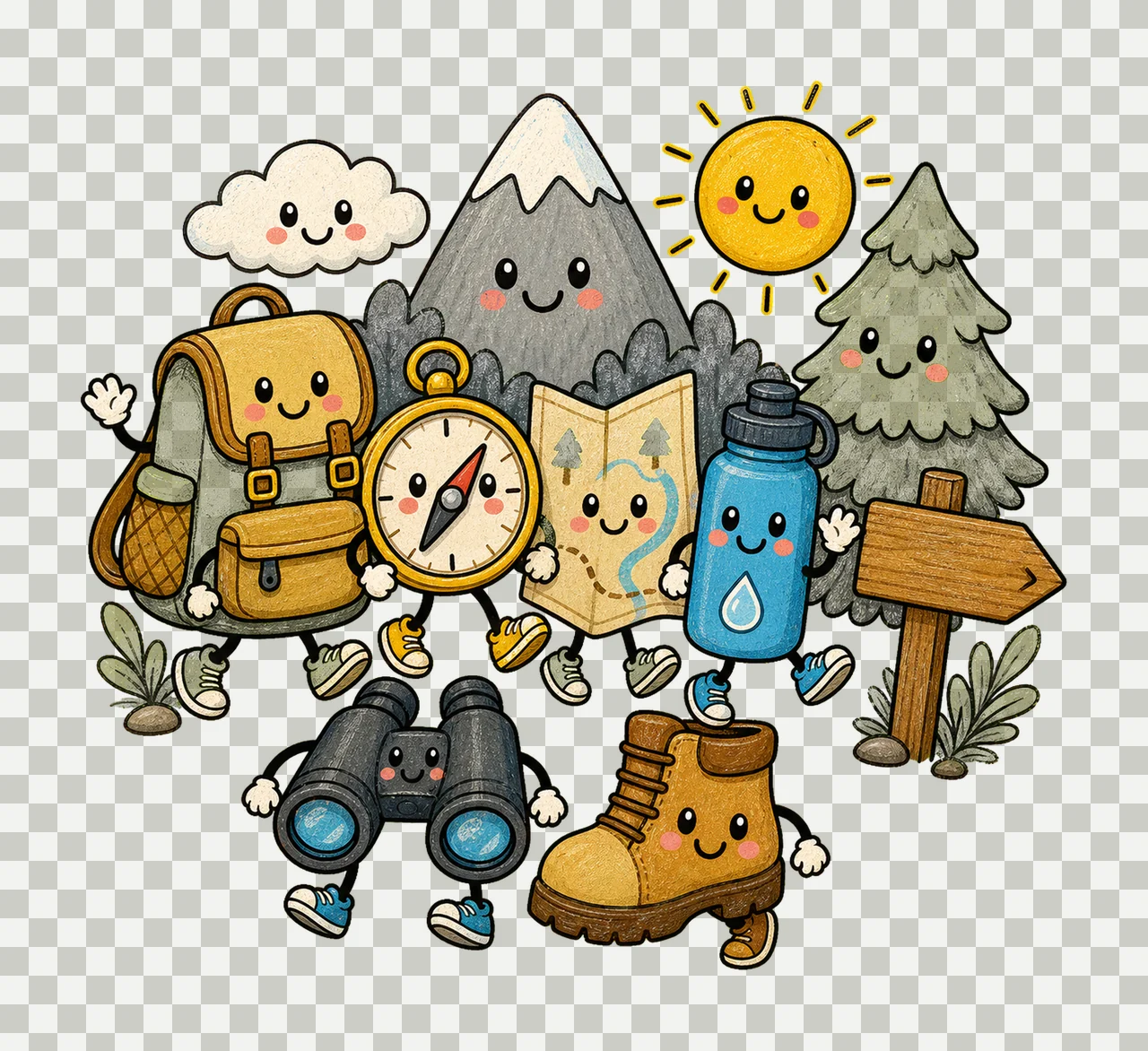 hiking outdoor 01 walking lineup sublimation instant shirt transparency and detail preview thumbnail