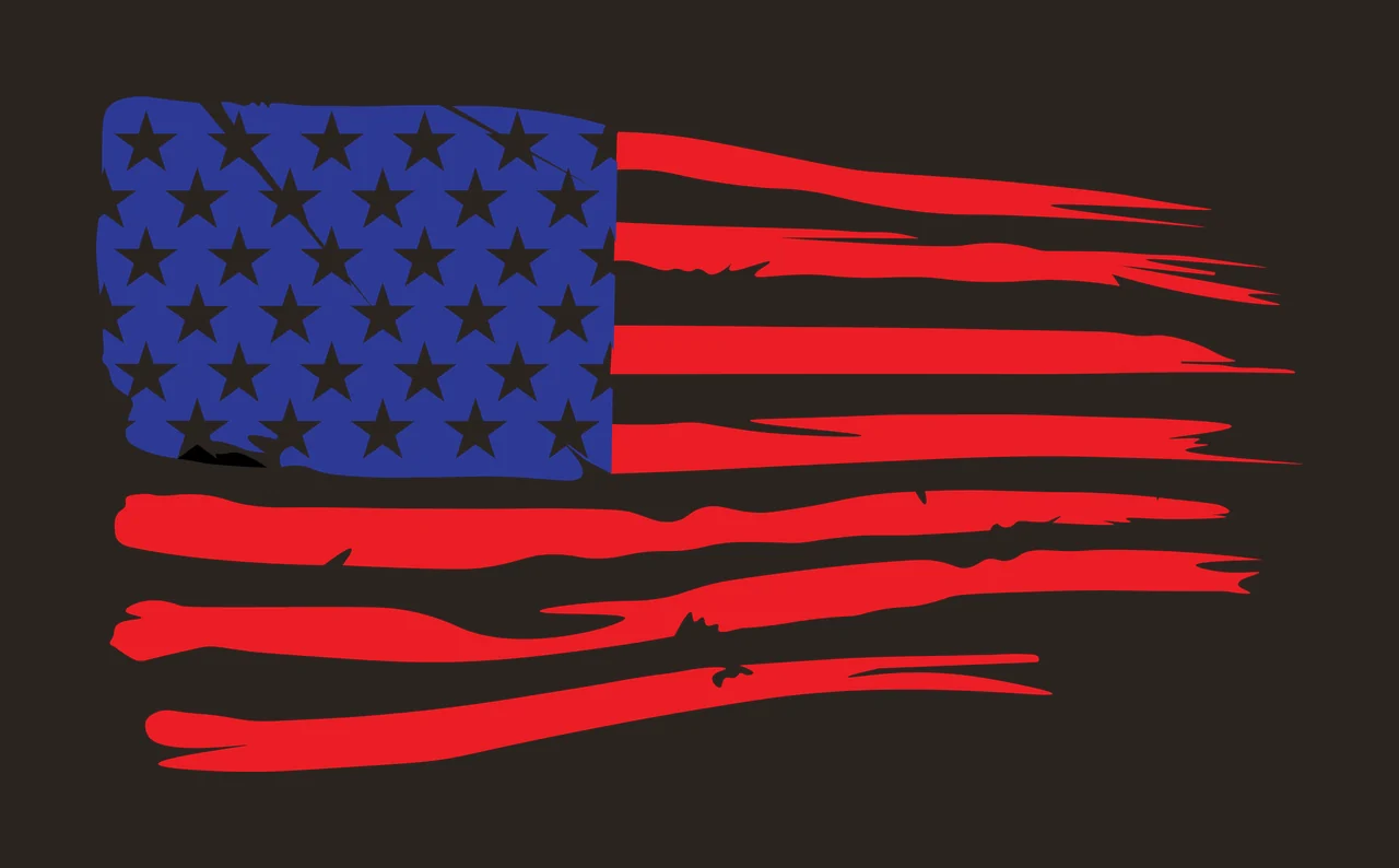 Flag Black And White Distressed Graphic stars stripes plain contrast preview thumbnail