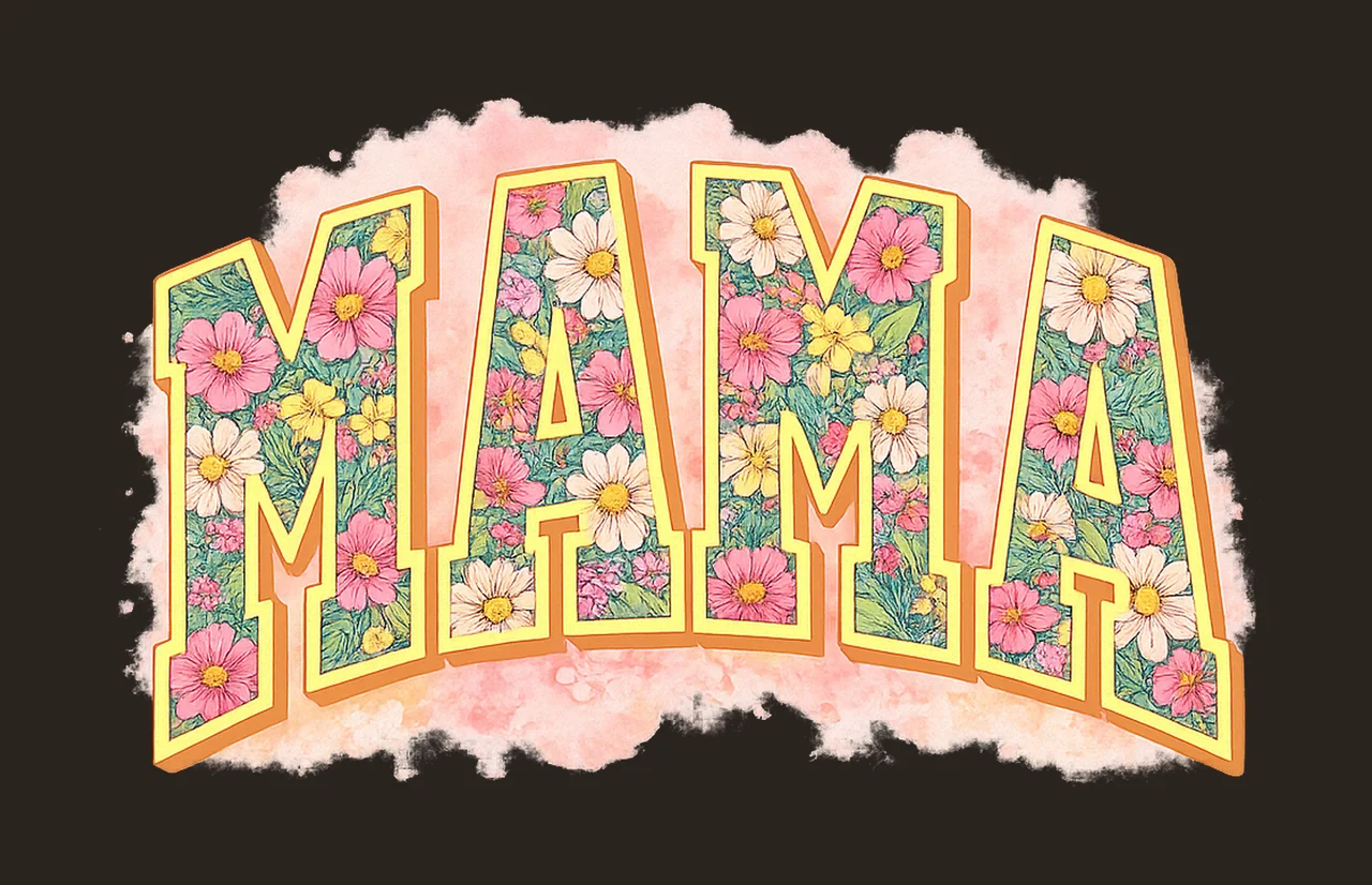 Floral Mama Sublimation Design Trendy Floral Spring Flowers contrast preview thumbnail