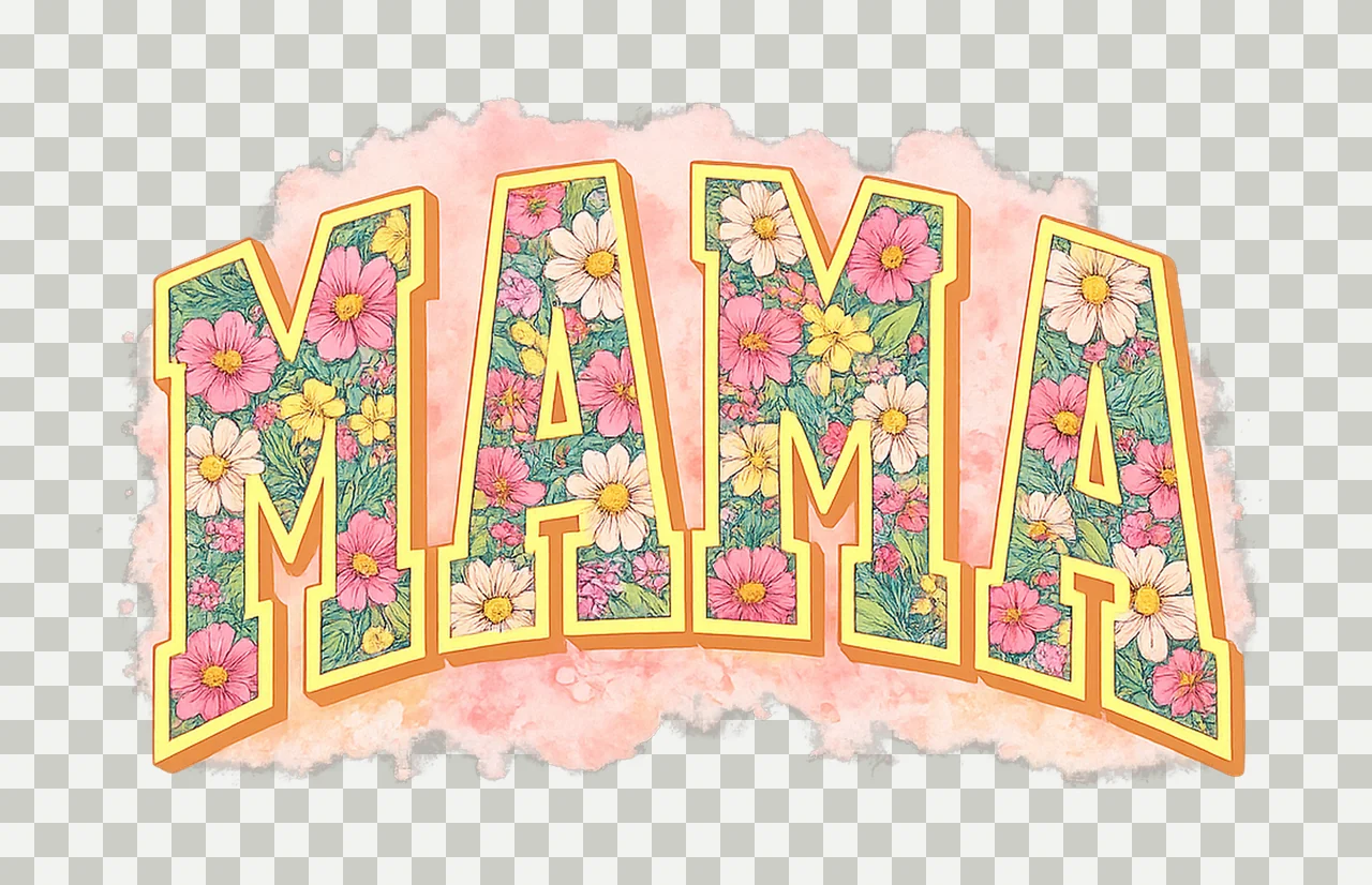 Floral Mama Sublimation Design Trendy Floral Spring Flowers transparency and detail preview thumbnail
