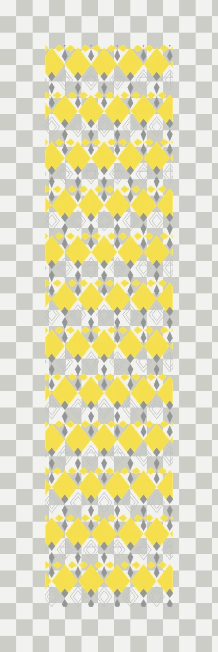 Geometric diamond pattern Illustration with yellow diamonds, grey outline diamonds, small grey diamonds and geometric shapes in white transparency and detail preview thumbnail