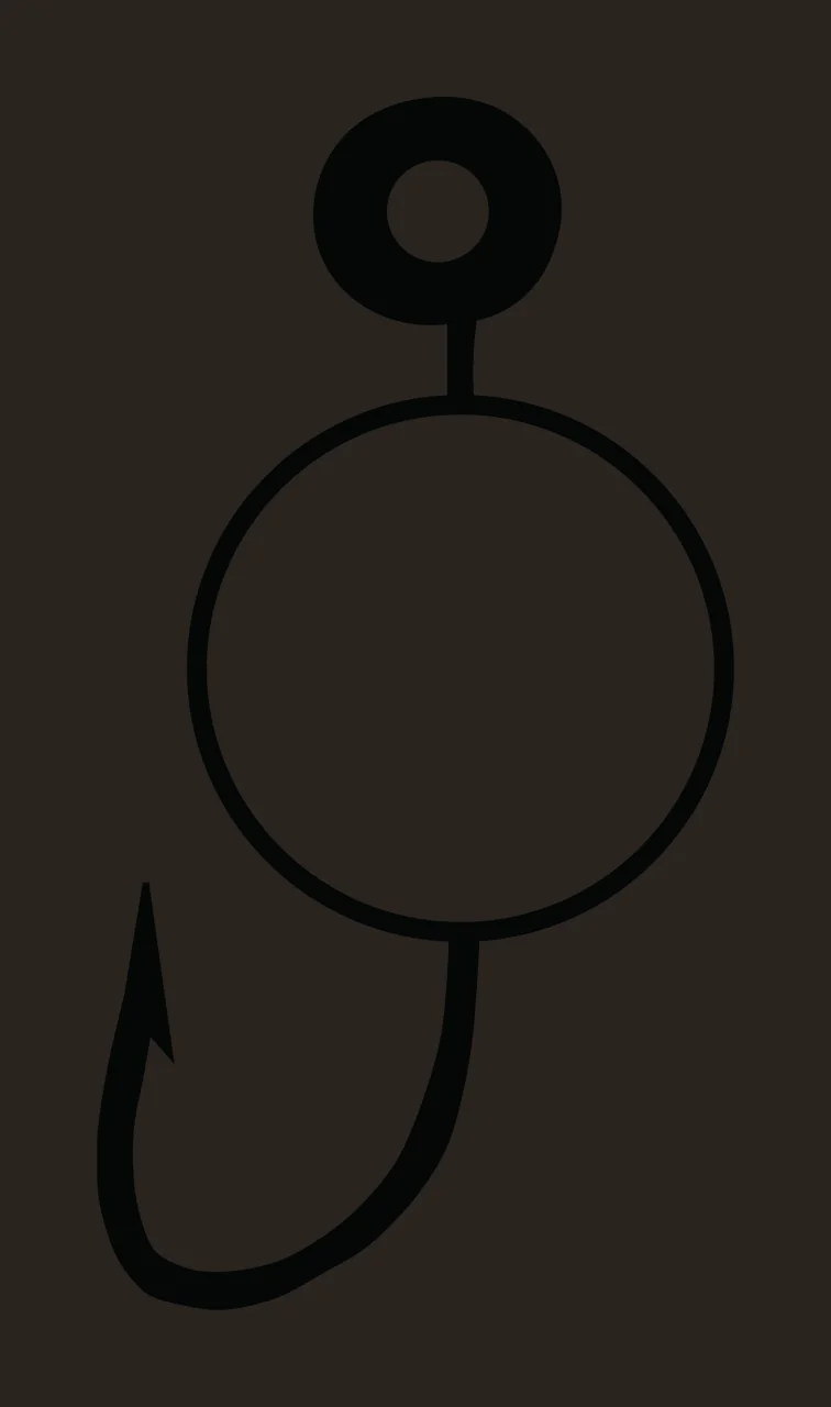 Can Glass Wrap Minimalist Fishing Hook Circle Icon contrast preview thumbnail