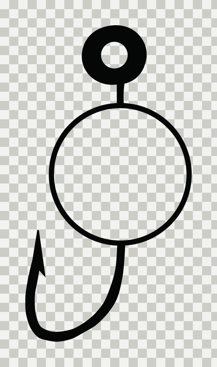 Can Glass Wrap Minimalist Fishing Hook Circle Icon transparency and detail preview thumbnail