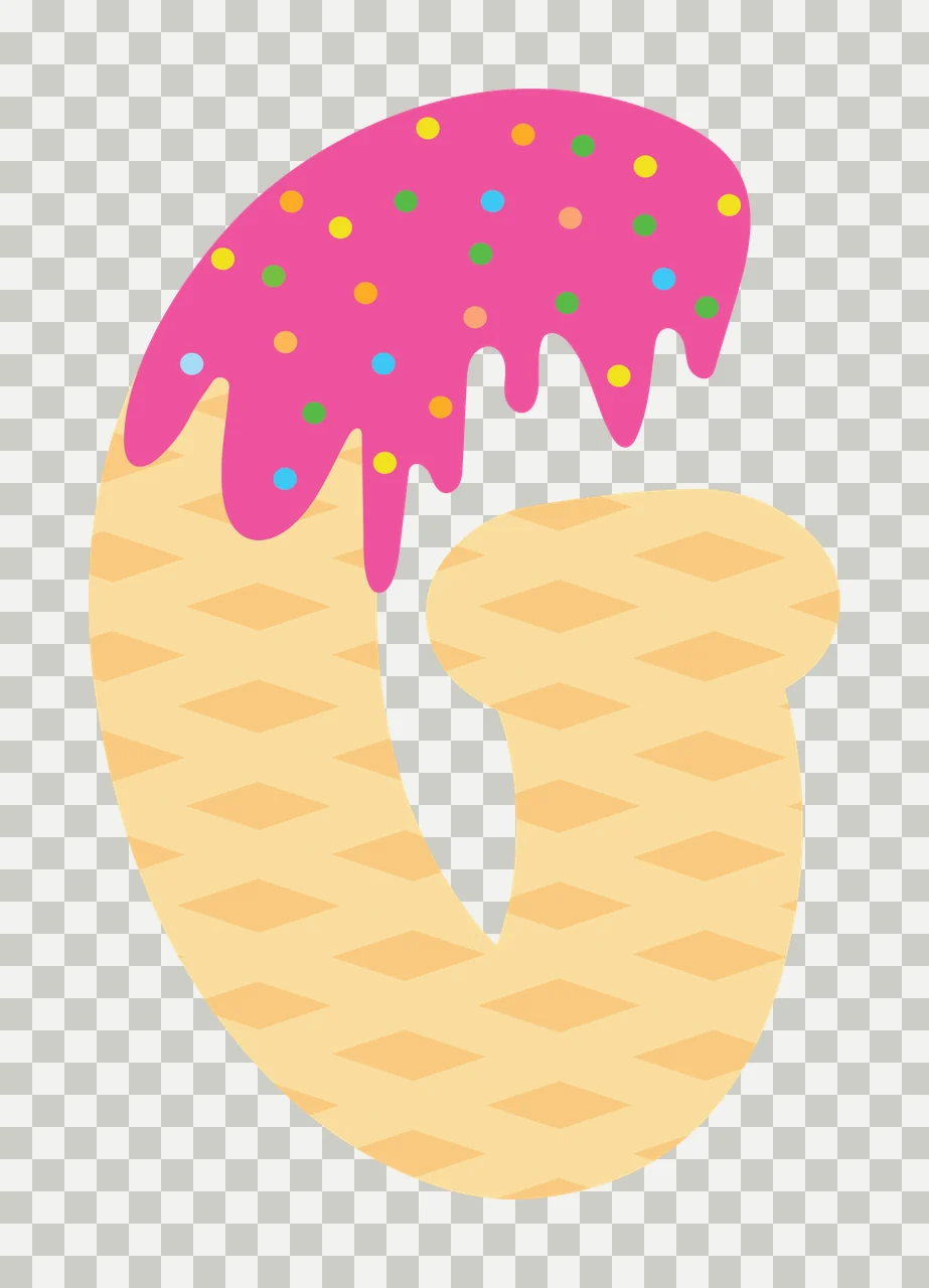 Ice Cream Font Character 31 scalable logo design icon transparency and detail preview thumbnail