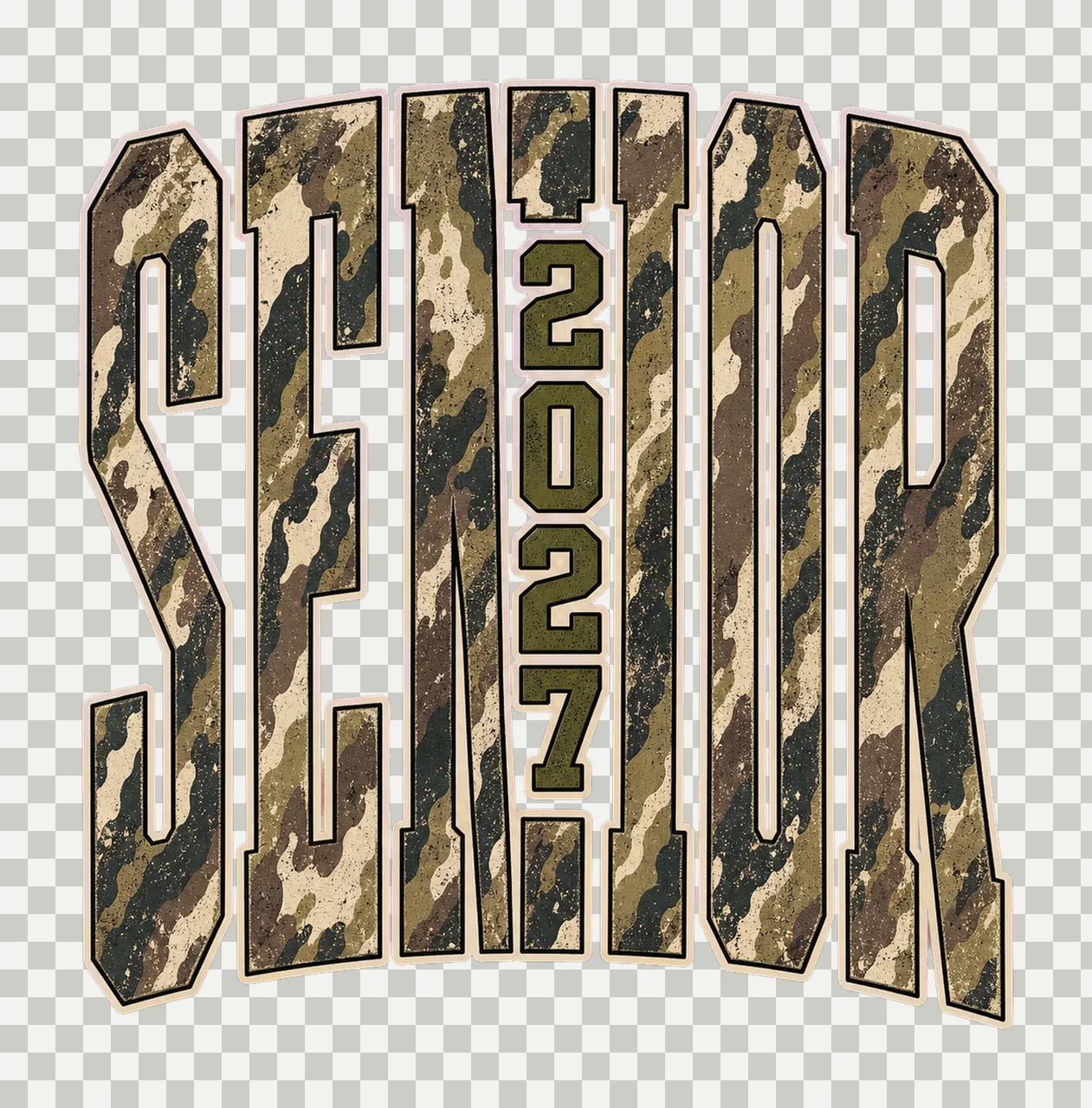 Senior 2027 Camo Graduation bundle 01 transparency and detail preview thumbnail