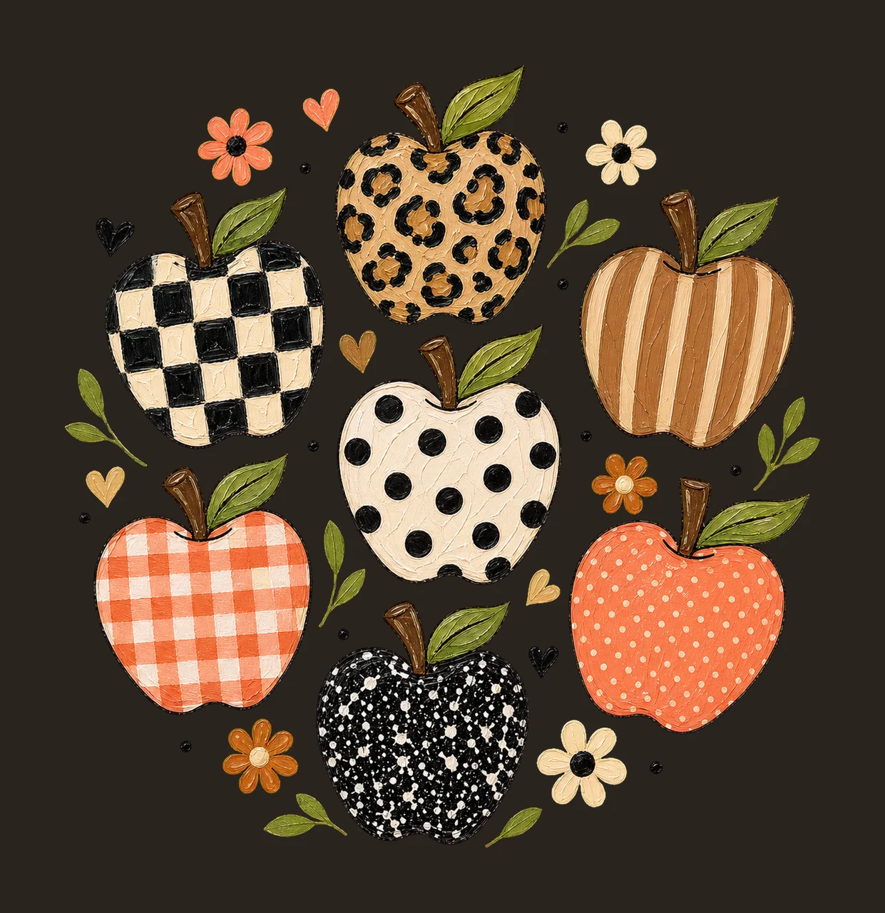 Teacher Mom Leopard Apple Back To School Teacher Variation B contrast preview thumbnail