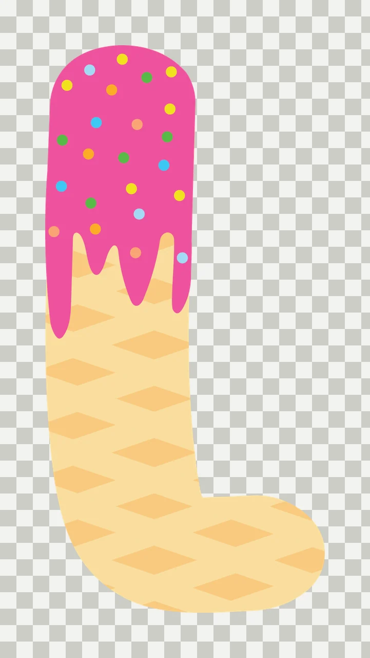 Ice Cream Font Character 02 scalable logo design icon transparency and detail preview thumbnail