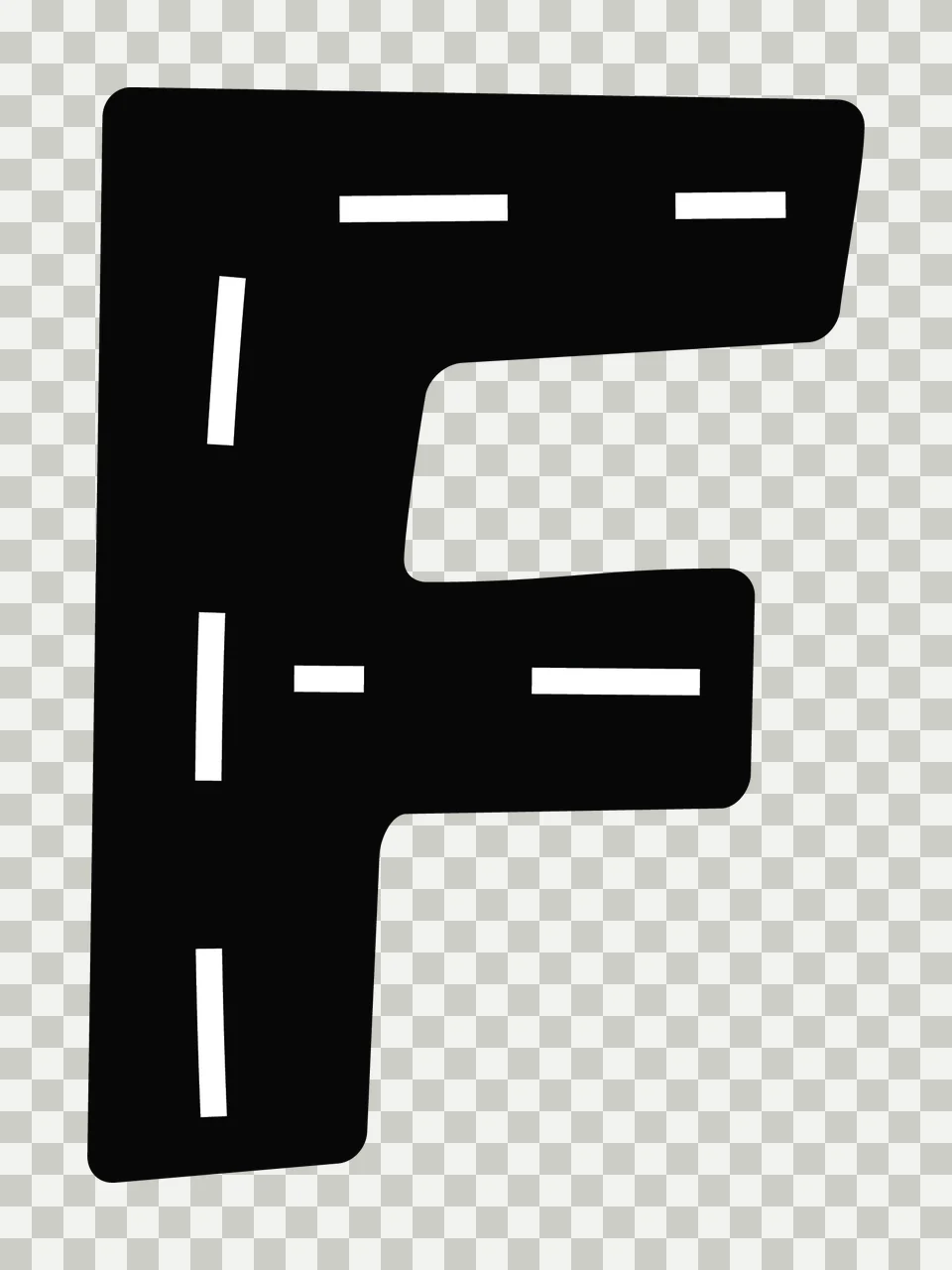 Race Track Font Character 30 racing checkered flag speedway transparency and detail preview thumbnail