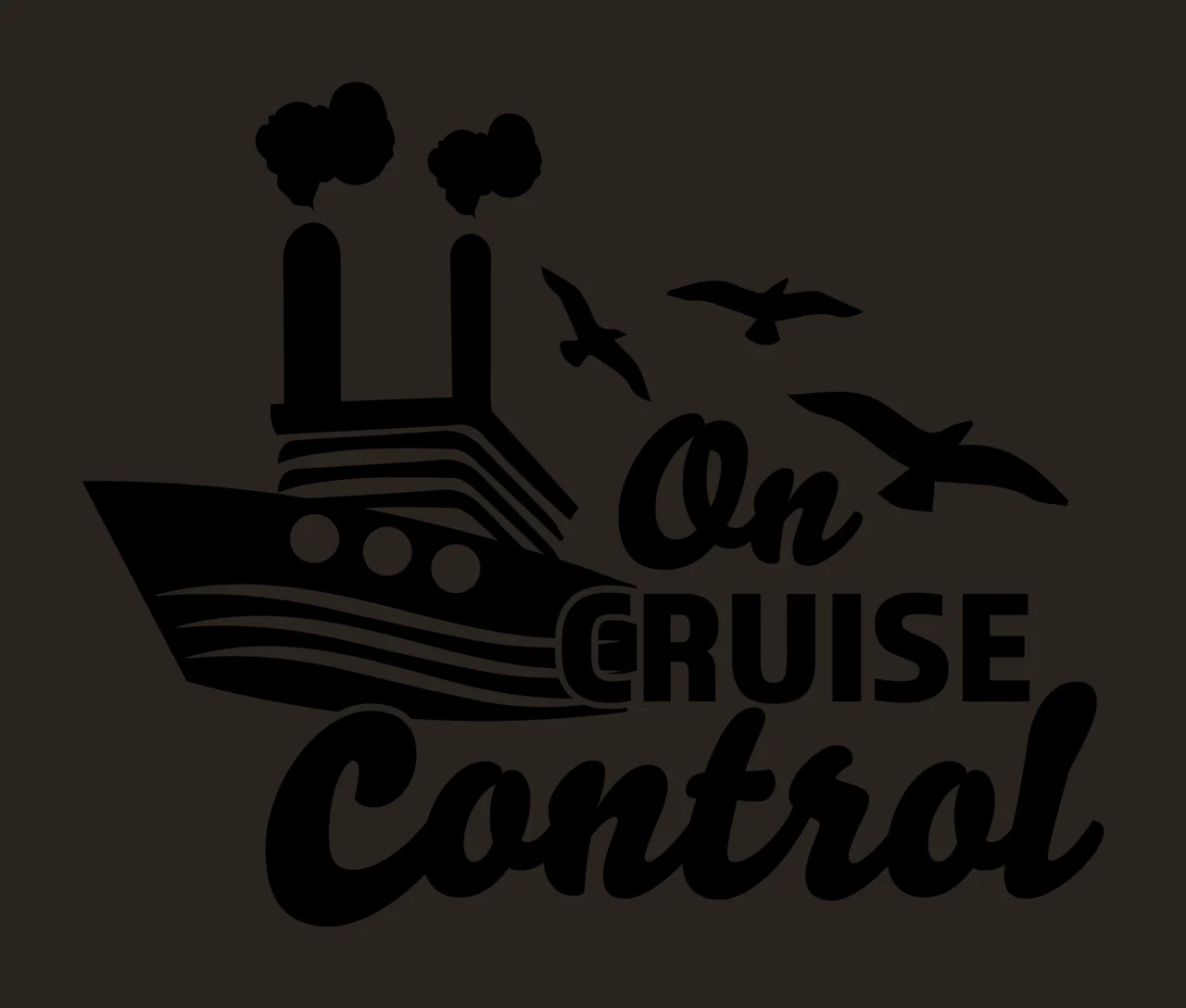 Ship Sailing With Travel And Silhouette In Black contrast preview thumbnail