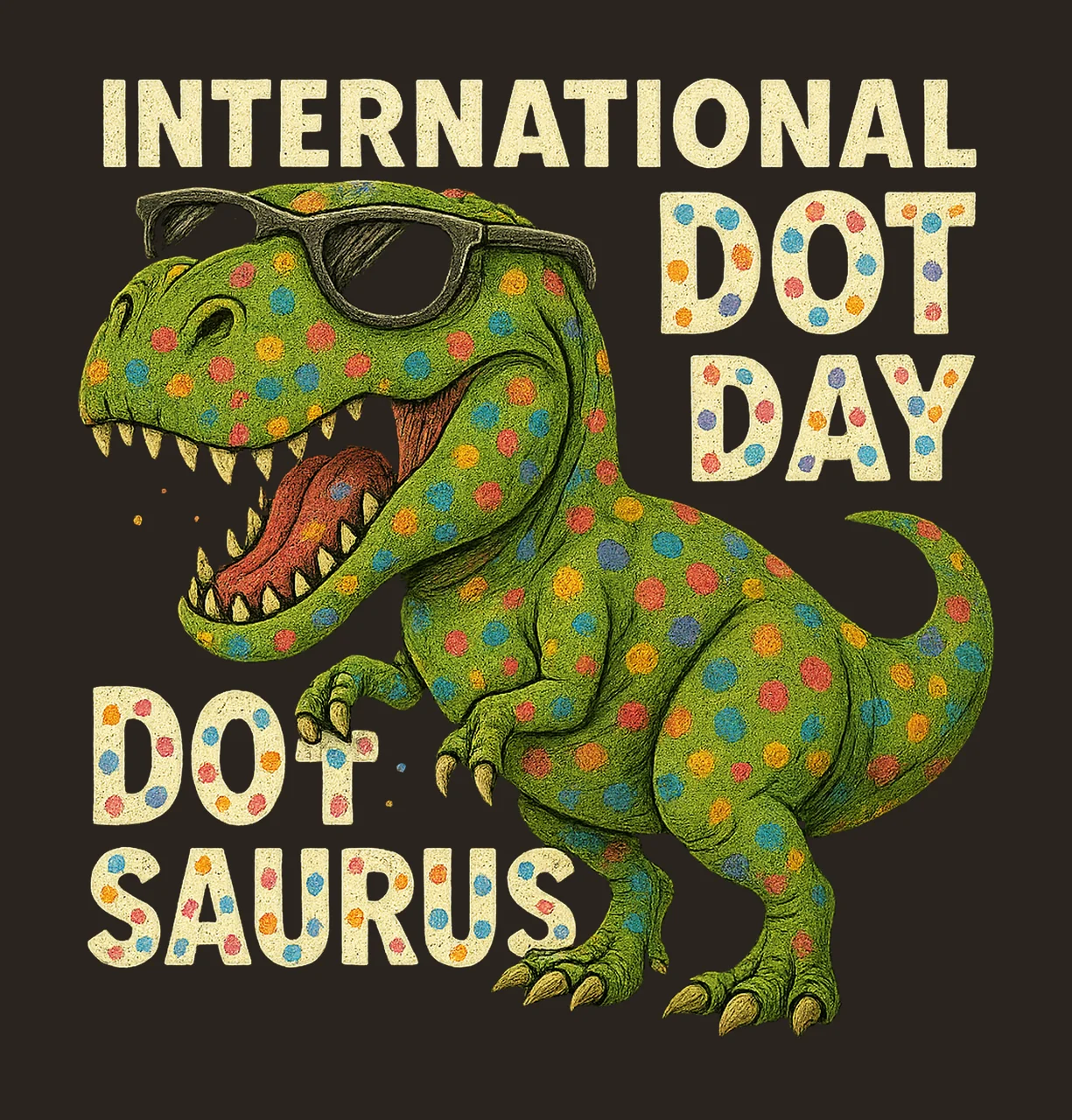 Dot Day Dinosaur Rex International Dot Day 2024 Design contrast preview thumbnail