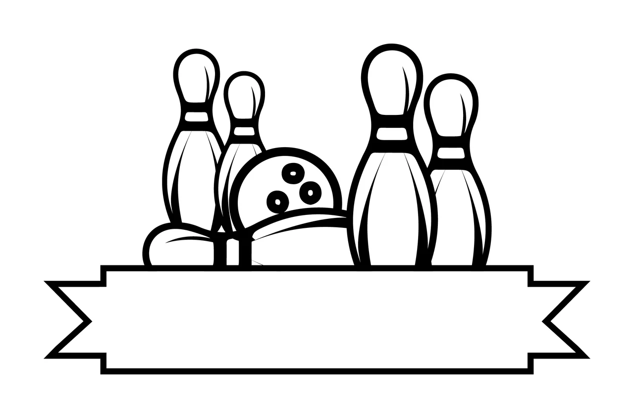 Bowling Equipment Arrange With Recreation And Graphics