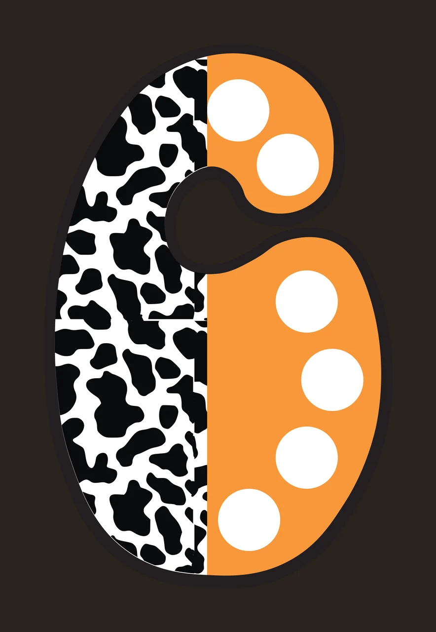 Half Cow Bright Font Dalmatian Race Doodle Leopard Character 23 racing contrast preview thumbnail