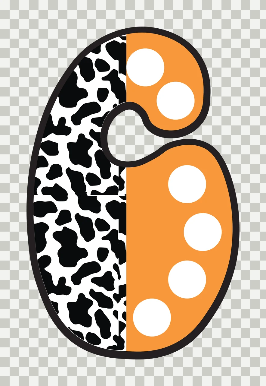 Half Cow Bright Font Dalmatian Race Doodle Leopard Character 23 racing transparency and detail preview thumbnail