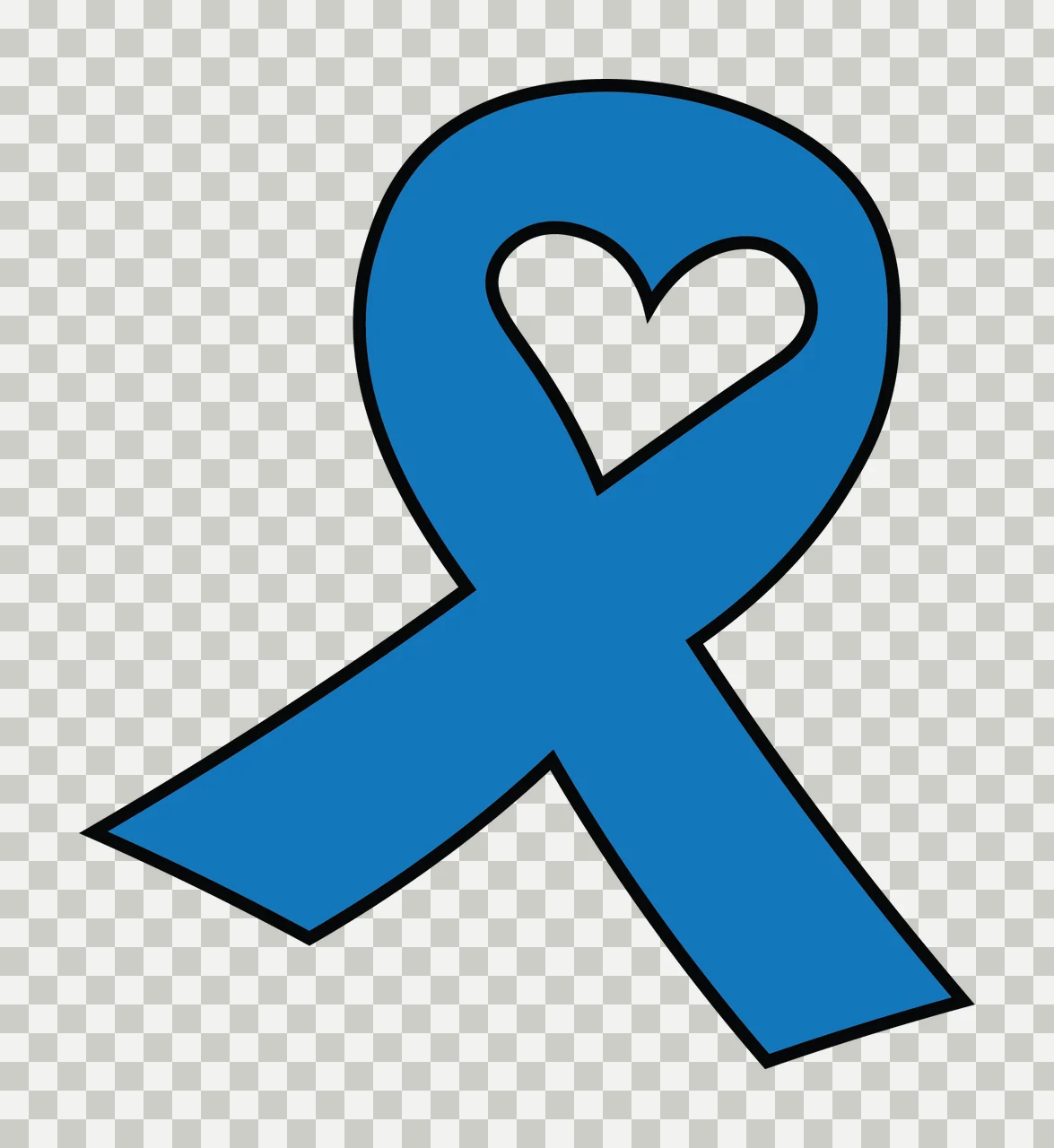 Ribbon Supporting With Heart And Loop In Black transparency and detail preview thumbnail
