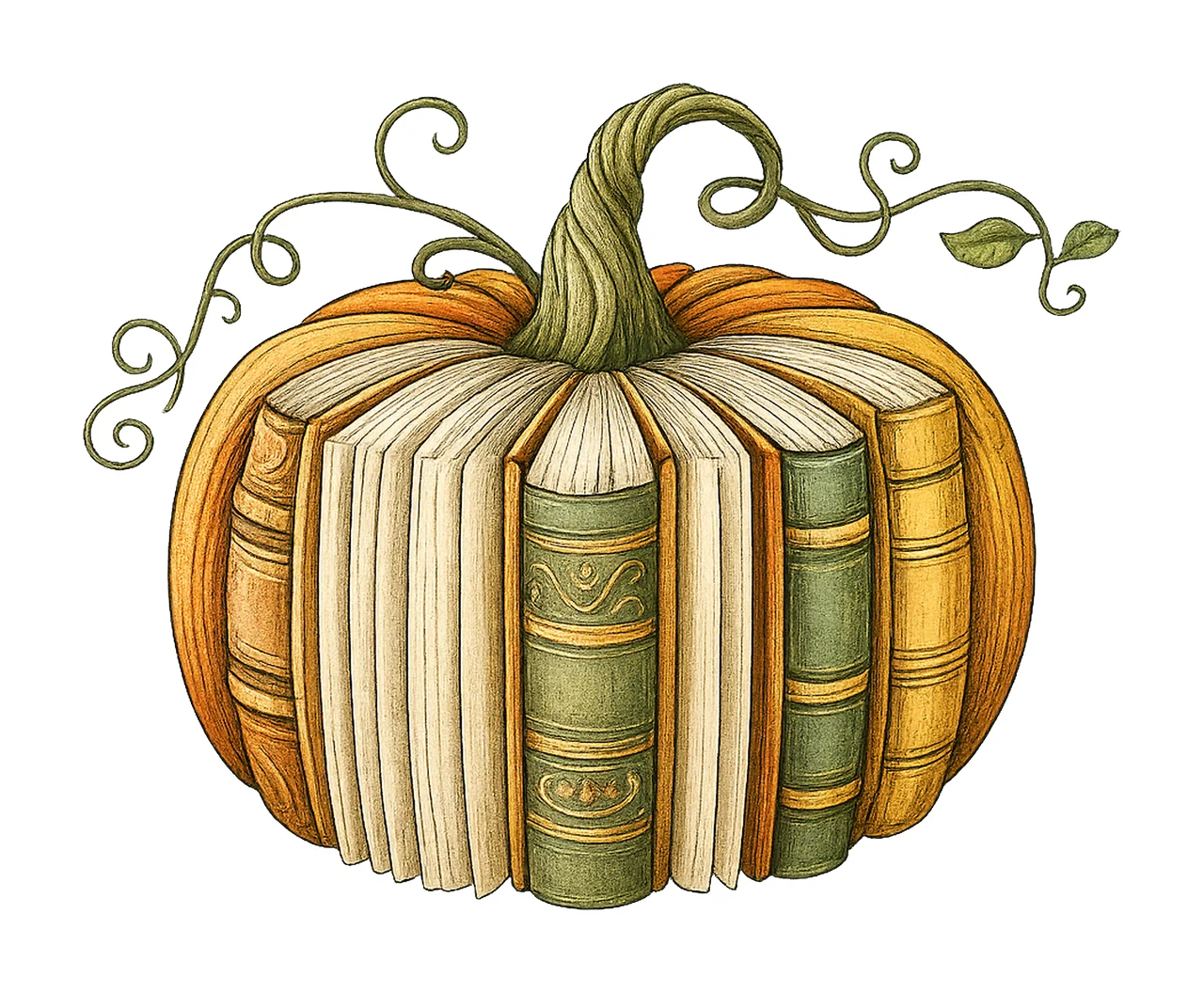Fall Book Pumpkin Autumn Reading Design Cozy Book Lover Gift