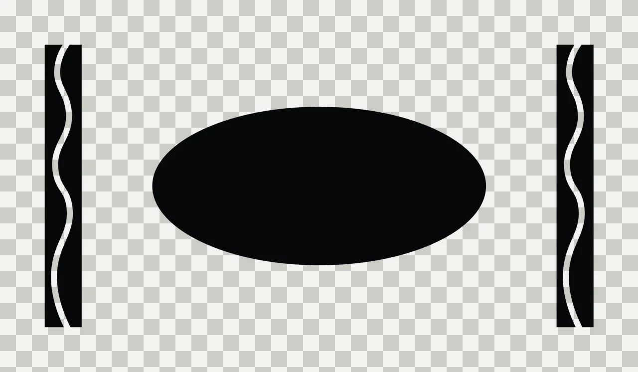 Blank Badge Framing With Oval And Wavy Lines frame transparency and detail preview thumbnail