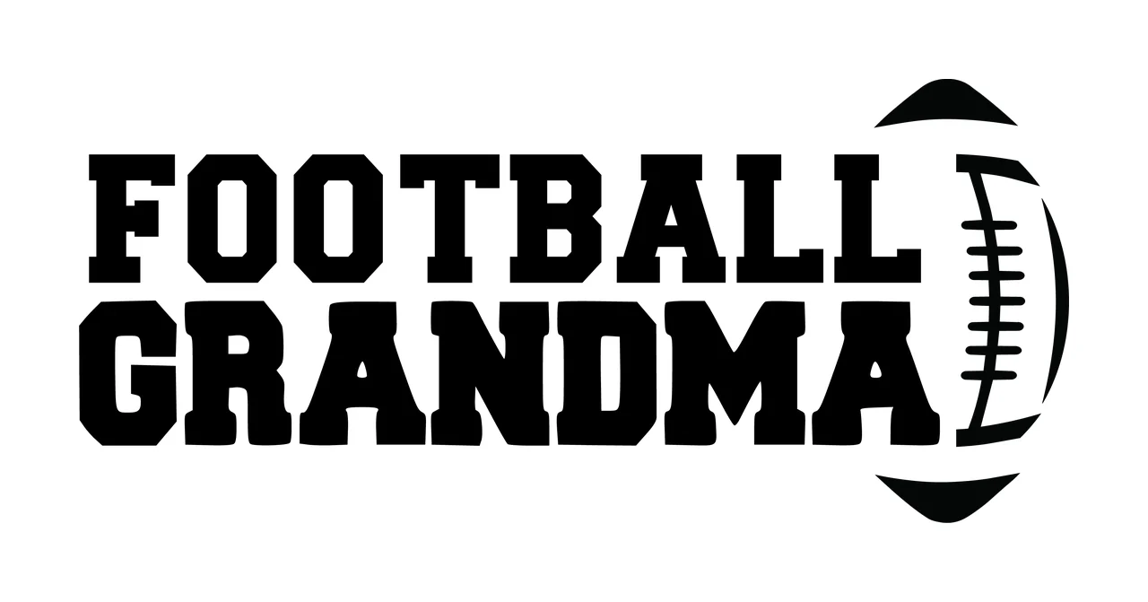 Football Grandma Text With Typography And Stencil