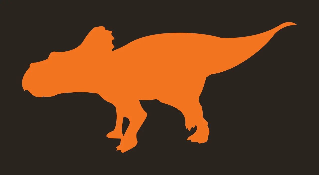 Dinosaur Profile View Silhouette Of A Small Four Standing tail contrast preview thumbnail