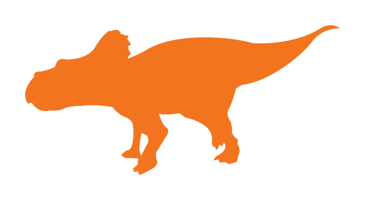 Dinosaur Profile View Silhouette Of A Small Four Standing tail