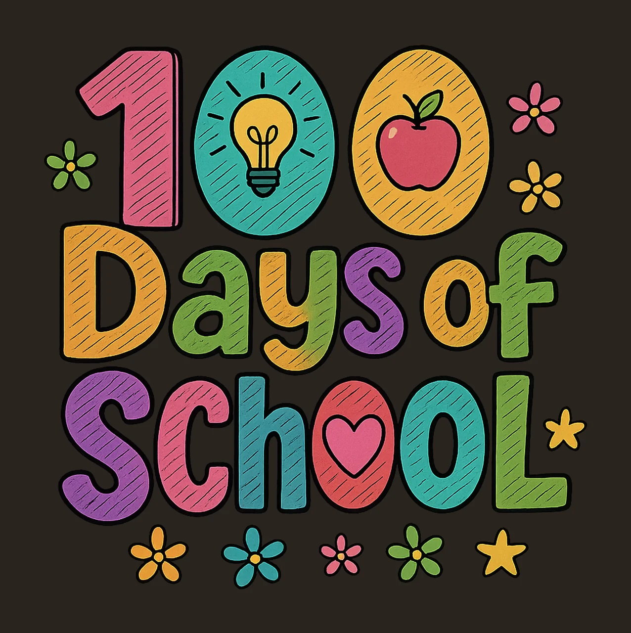 Preppy Teacher 100 Days School 100 Day School Shirt Design contrast preview thumbnail