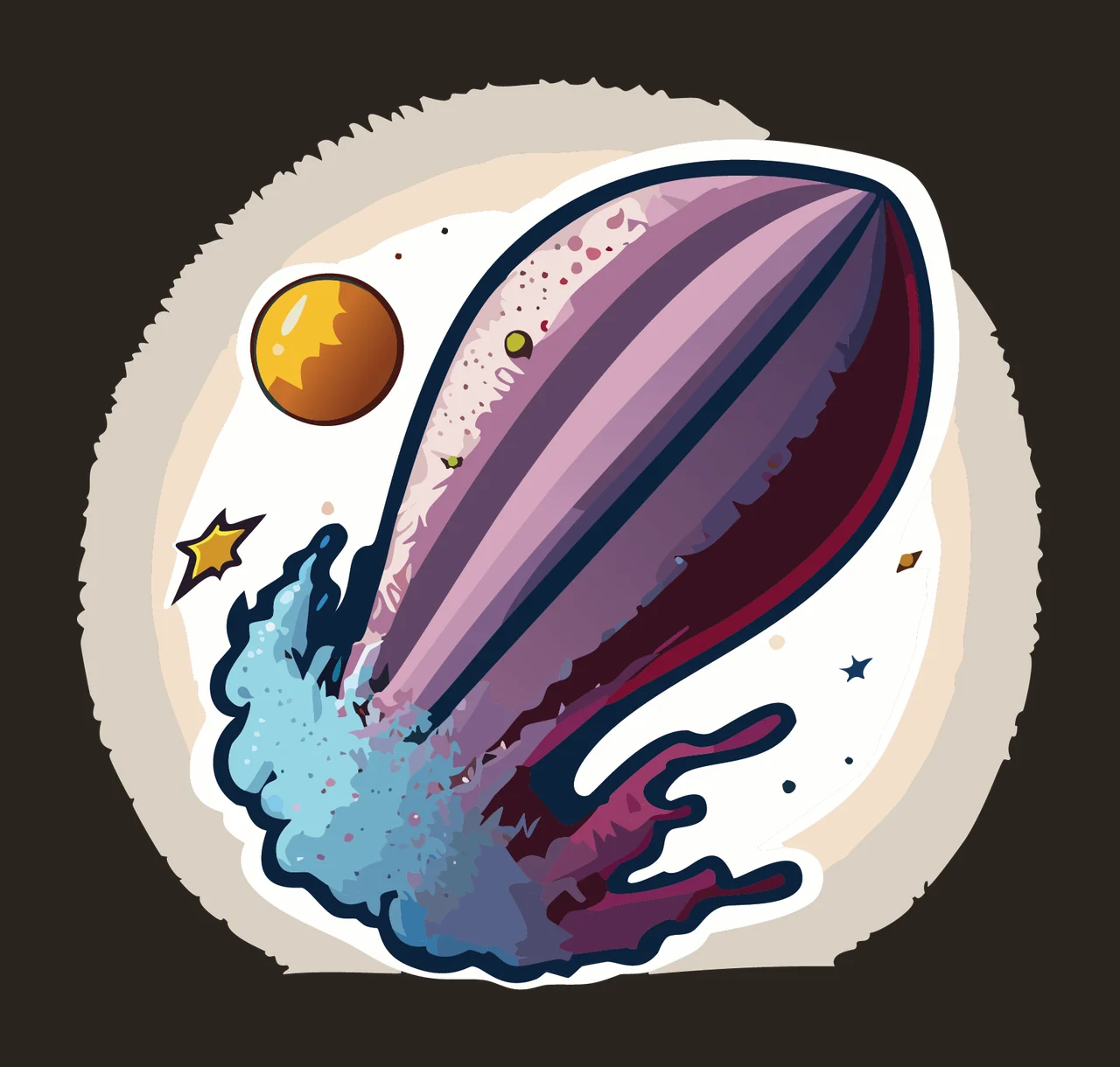 Round Badge Containing A Star contained circle black white contrast preview thumbnail