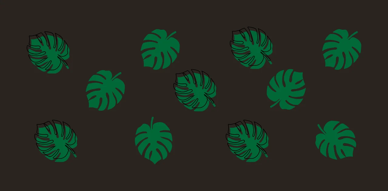 Can Glass Wrap Pattern Of Split Tropical Leaves botanical element contrast preview thumbnail