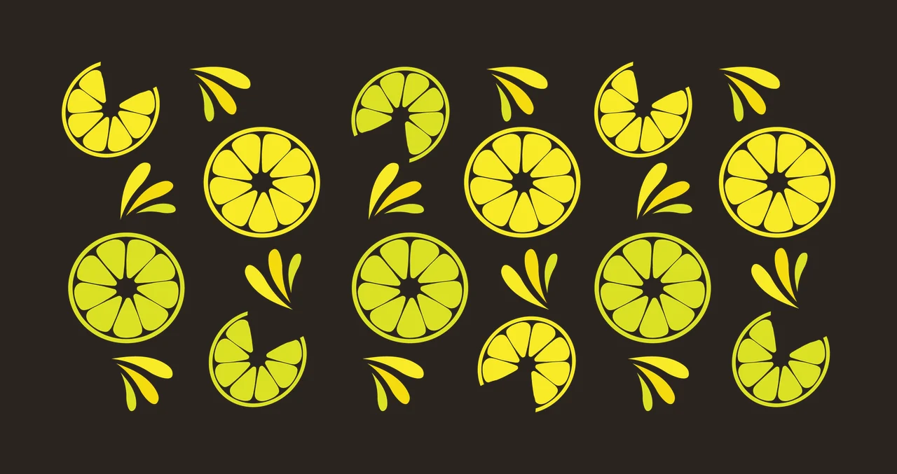 Can Glass Wrap Black Citrus Slice Pattern slices and splash shapes contrast preview thumbnail