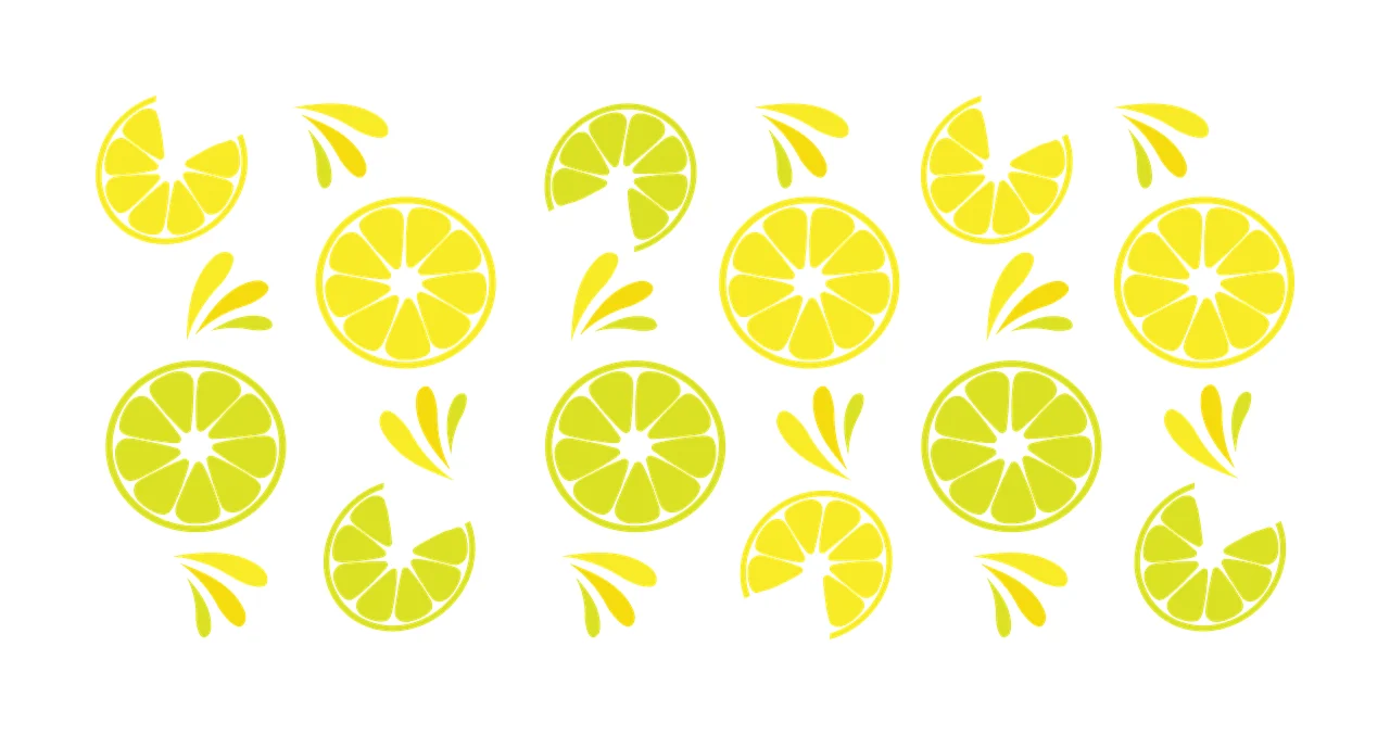 Can Glass Wrap Black Citrus Slice Pattern slices and splash shapes