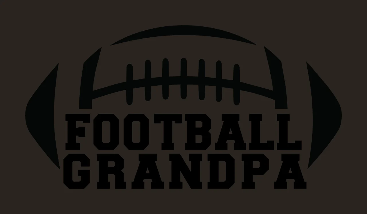Football Grandpa Black Icon With The Text Underneath iconography contrast preview thumbnail