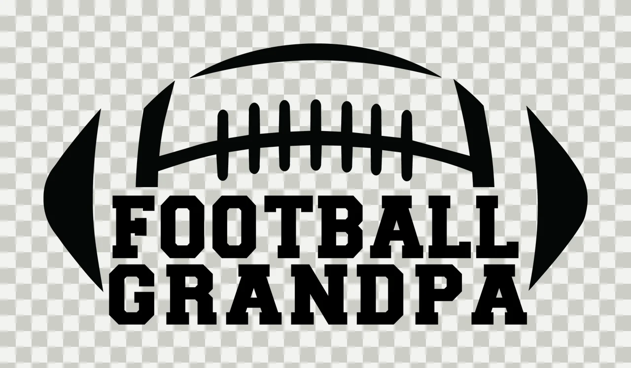 Football Grandpa Black Icon With The Text Underneath iconography transparency and detail preview thumbnail