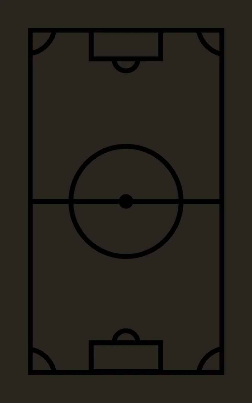 Soccer Black Outline Field Diagram lines center circle goals contrast preview thumbnail