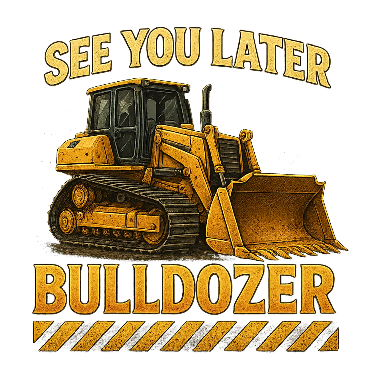 See You Later Excavator Construction Shirt Design Kids Dirt