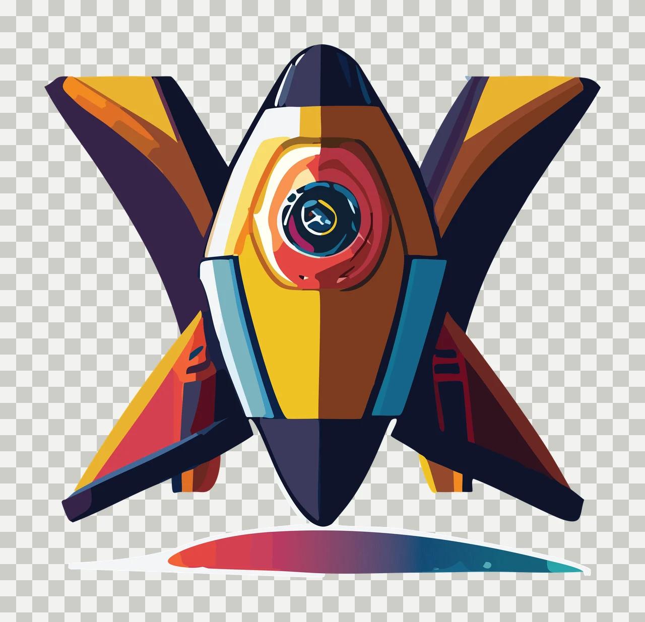 Abstract Mechanical Shape With Outline lines geometric forms transparency and detail preview thumbnail