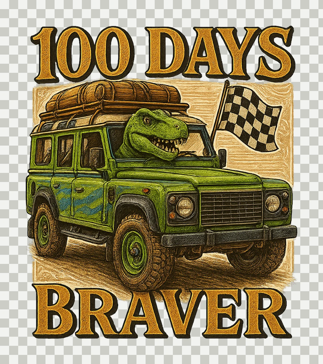 100th Day of School Duo Boys Sublimation Design Kids Shirt transparency and detail preview thumbnail