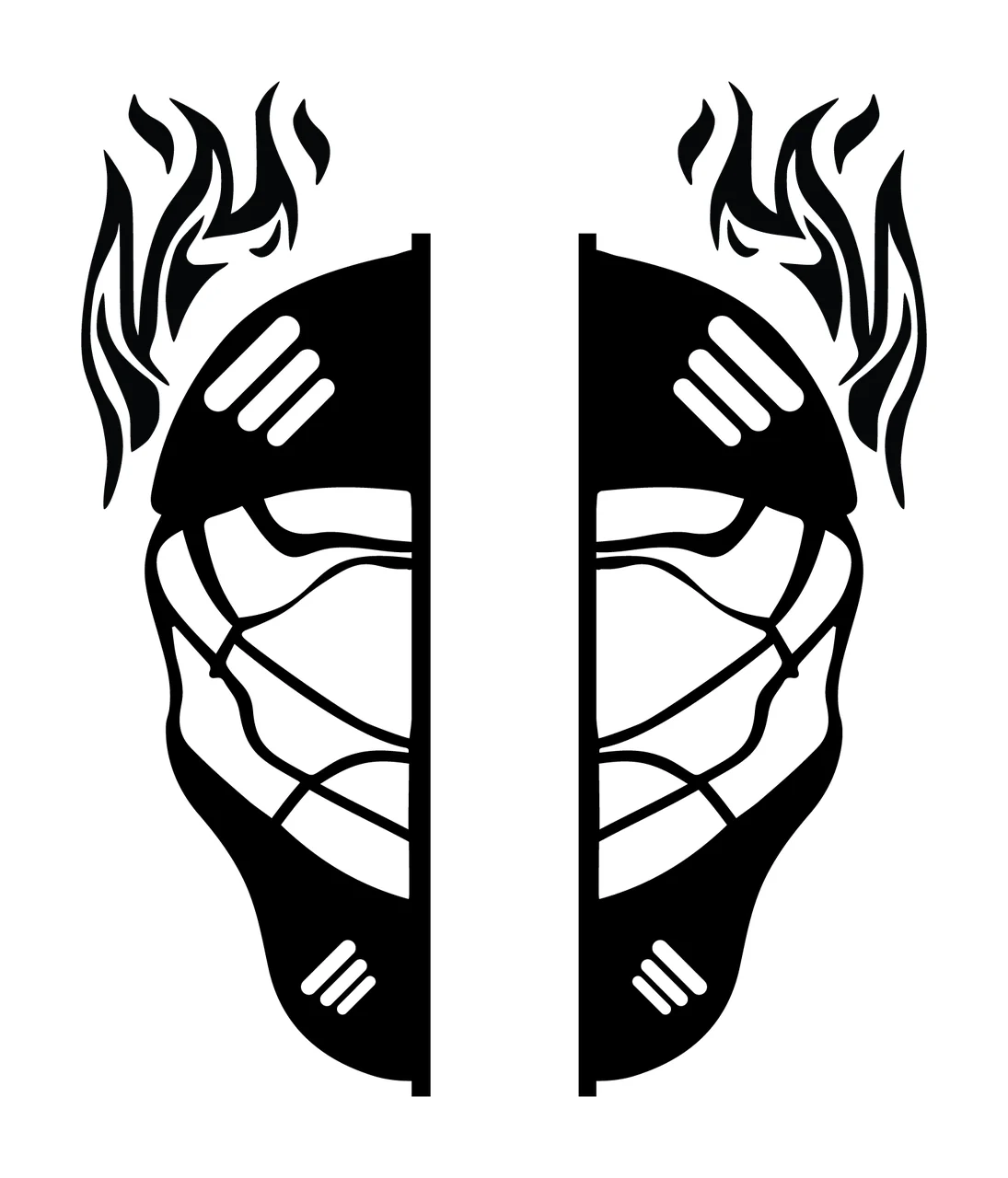 Mask With Protective And Graphics In Black