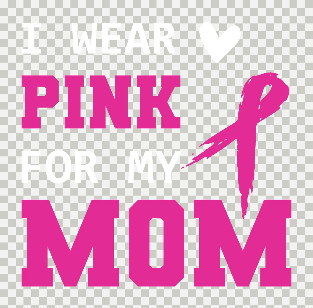 Awareness Ribbon Supporting With Heart And Text transparency and detail preview thumbnail