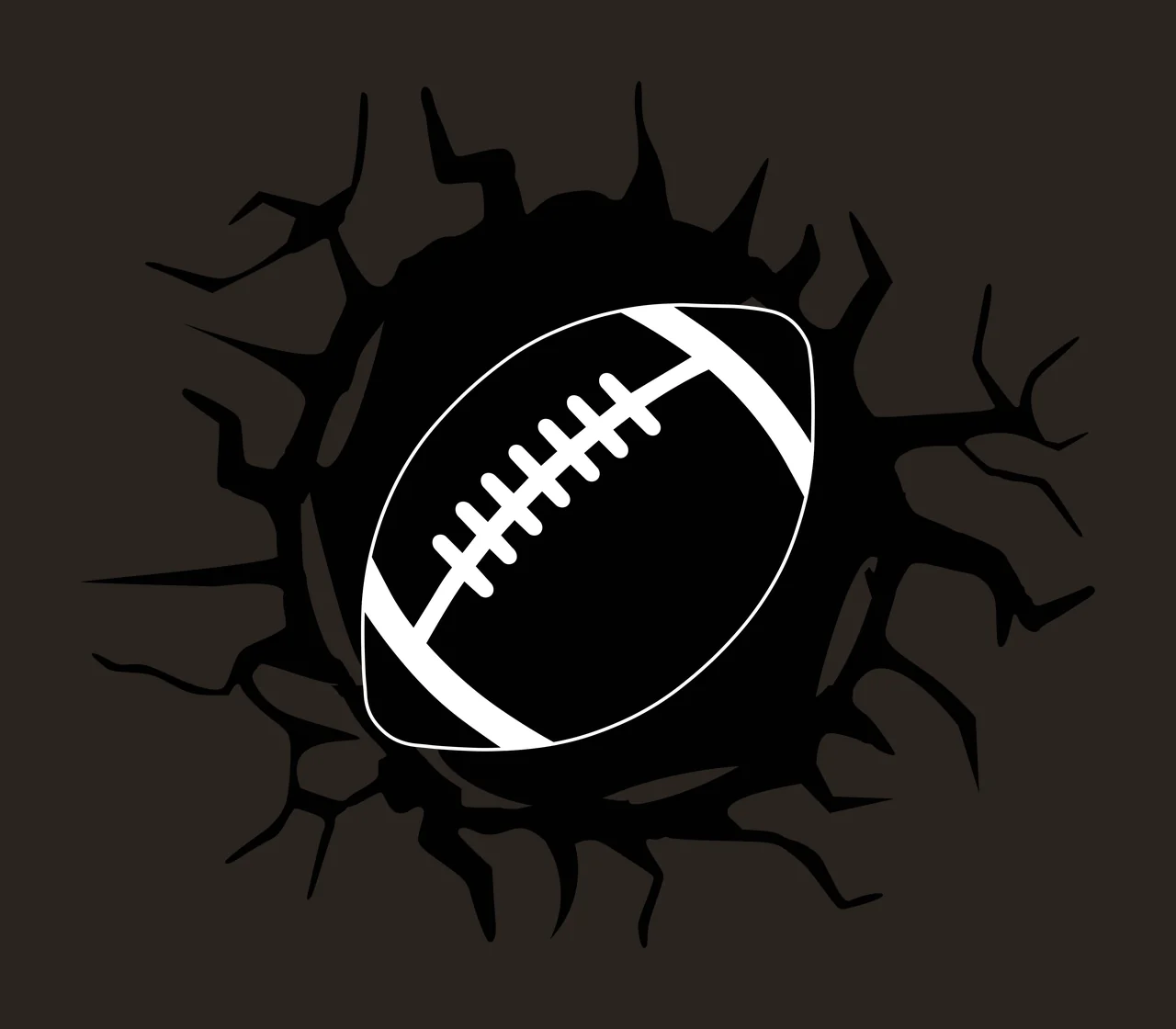 Circular Hole With Jagged Cracks In Black cracked cracking contrast preview thumbnail