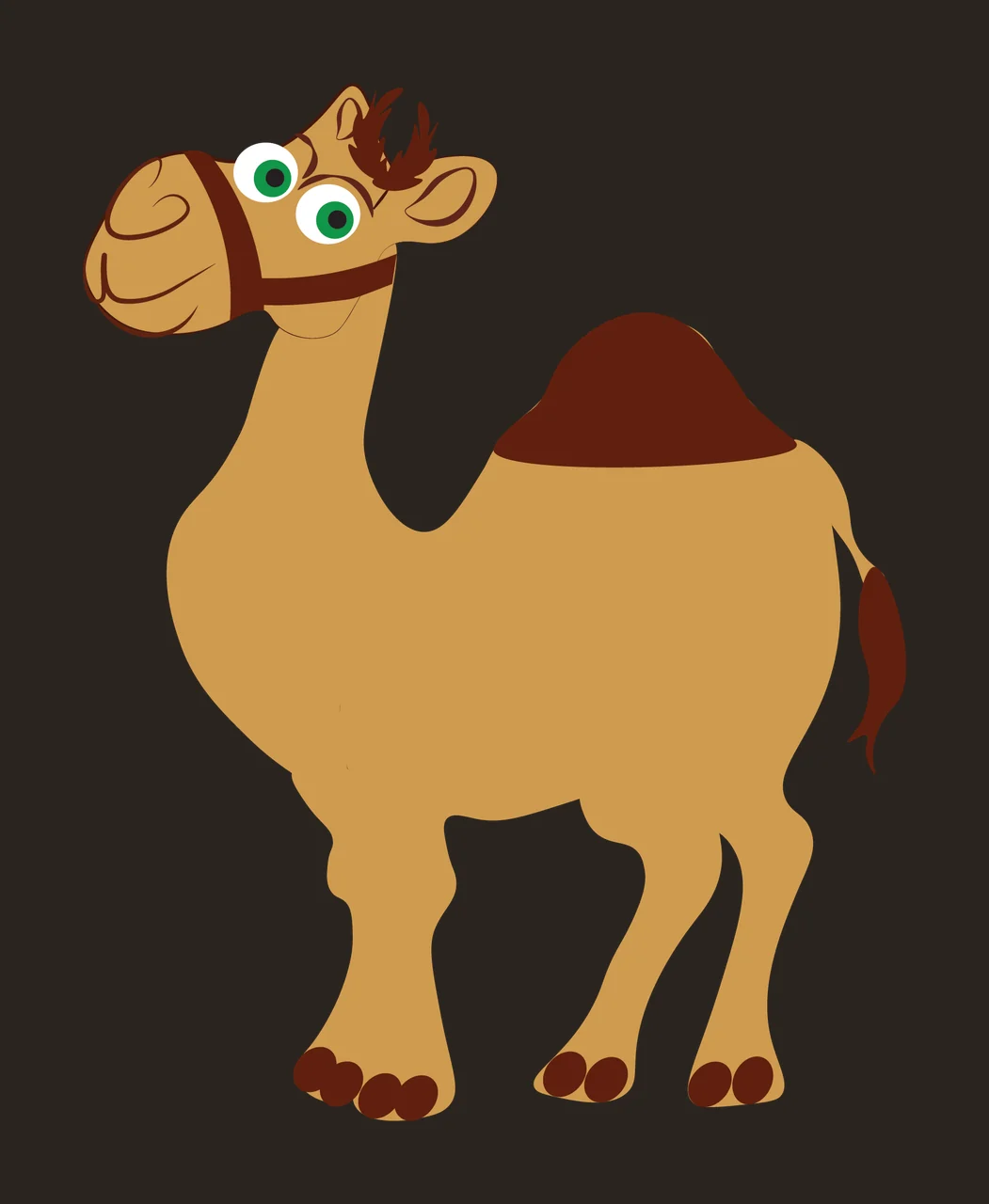 Animal Black Camel Silhouette Isolated standing minimalist contrast preview thumbnail